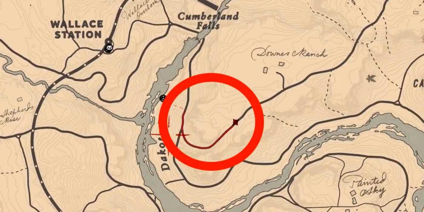 Red Dead Redemption 2'nin KKK Lokasyonu 3'ün haritası