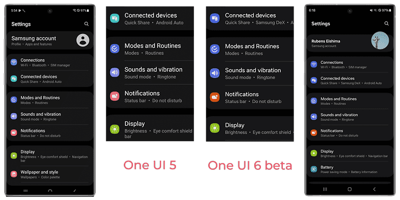 Samsung One UI 6 beta yazı tipi