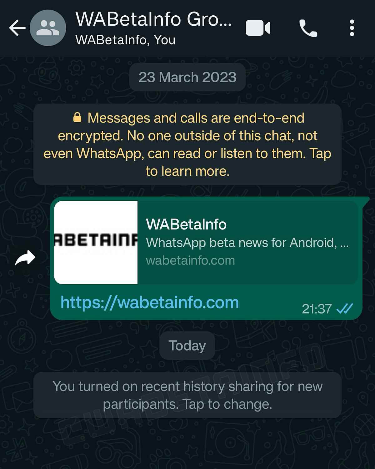 whatsapp yakın geçmiş paylaşımı wabetainfo whatsapp