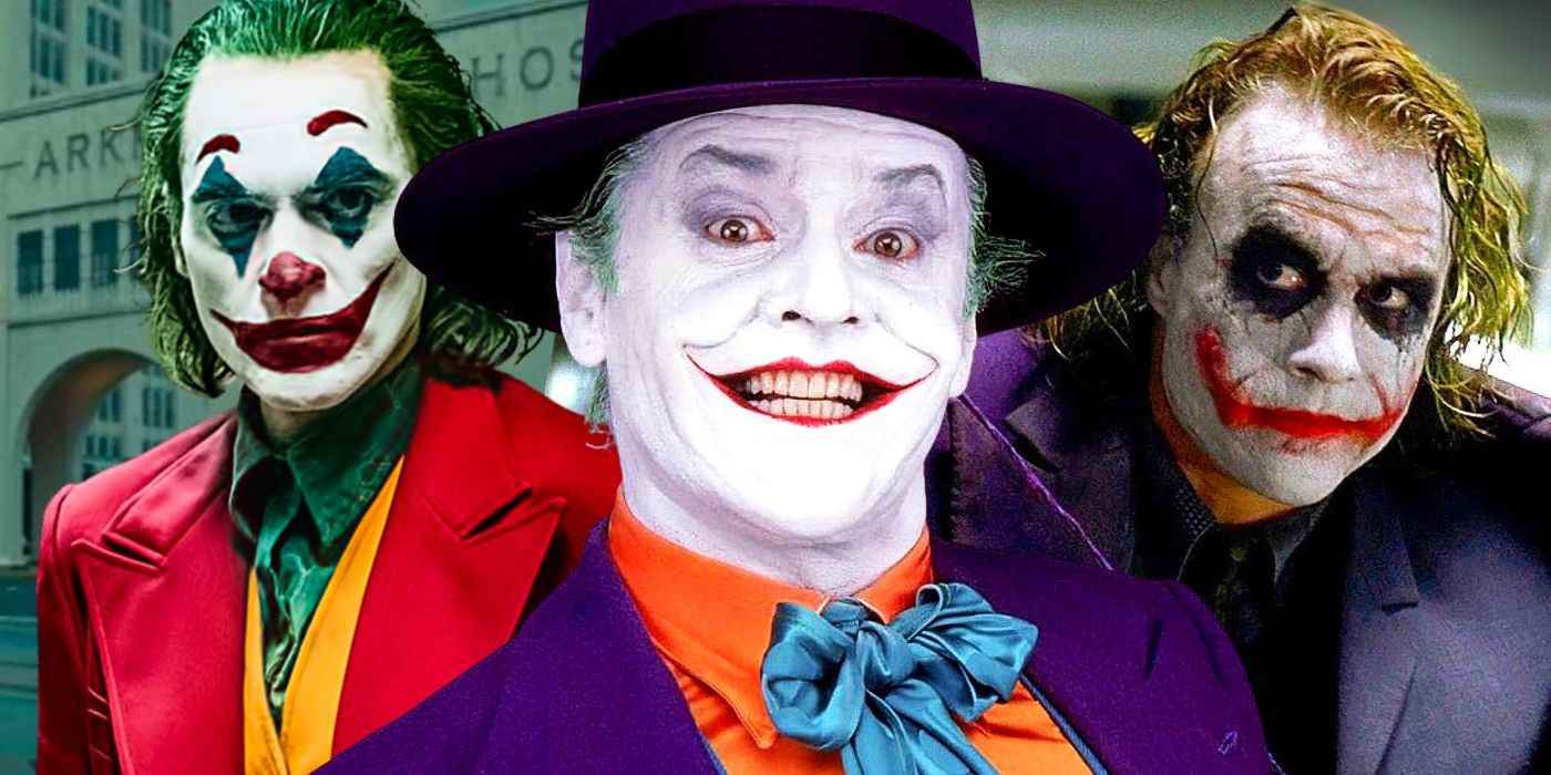 Joker Aktörleri Jack Nicholson, Heath Ledger ve Joaquin Phoenix