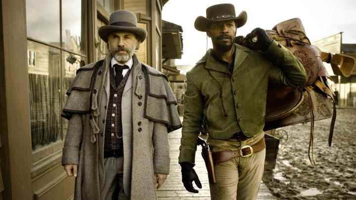 Christoph Waltz ve Jamie Foxx, Django Unchained filminde King Schultz ve Django Freeman'ı canlandırıyor.