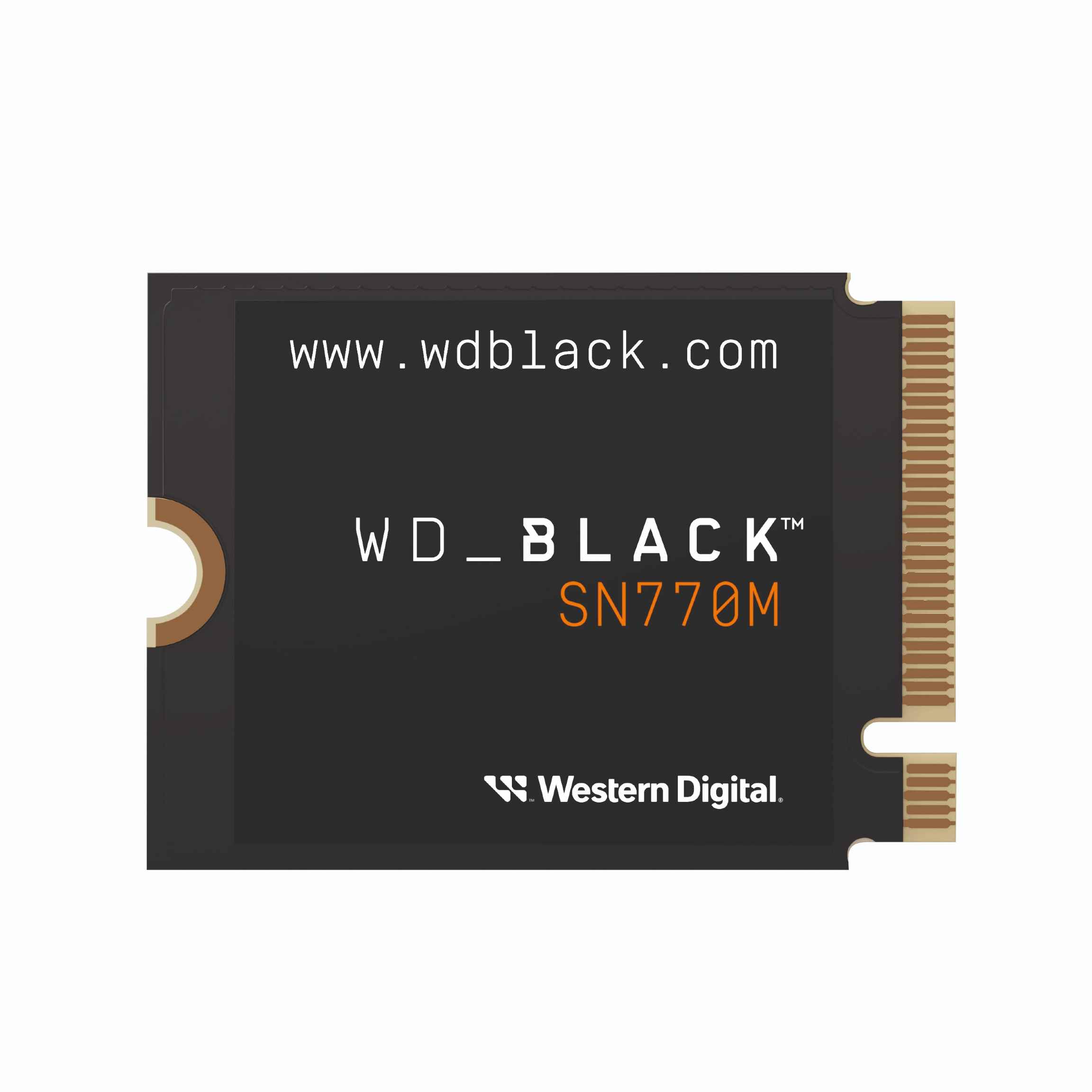 WD_BLACK SN770M SSD'nin görüntüsü.