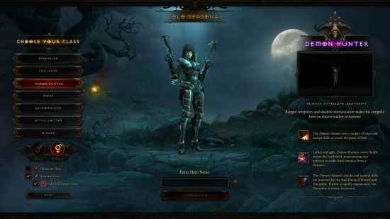 Diablo 3 Sezon 29 - Karakter yaratmada Solo'nun kendi kendine bulduğu seçenek.