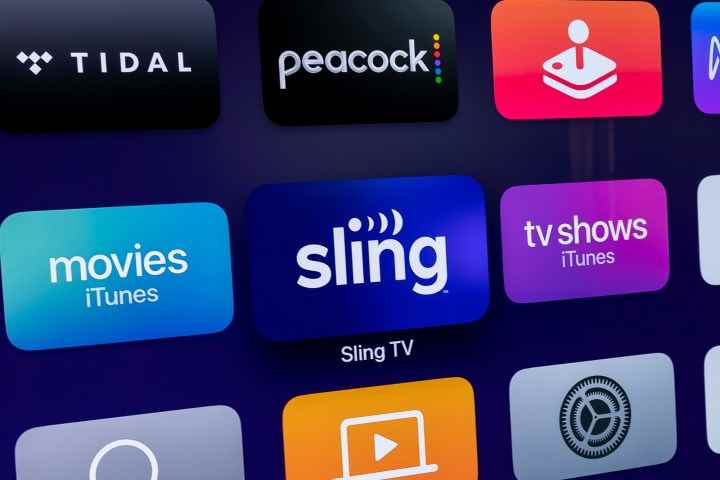 Apple TV'de Sling TV uygulaması simgesi.