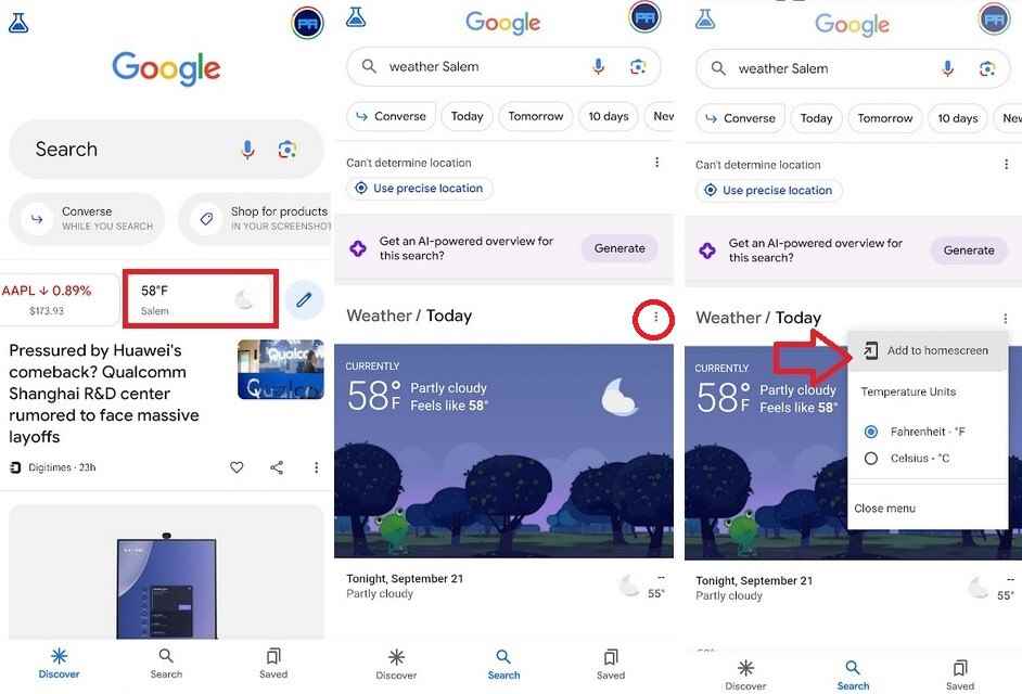 Google Hava Durumu Kullanıcı Arayüzü Android telefonunuzun ana ekranına nasıl eklenir - Pixel ve Galaxy telefonlarda yeni Google Hava Durumu Kullanıcı Arayüzü görüldü