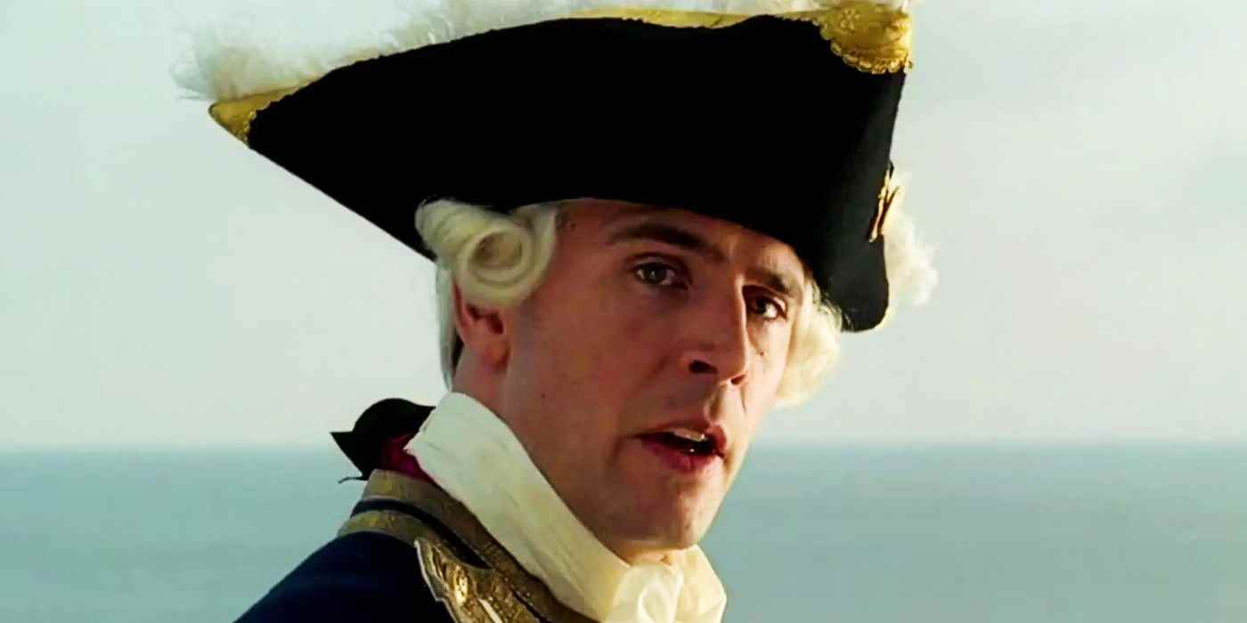 Amiral James Norrington Karayip Korsanları'nda konuşuyor