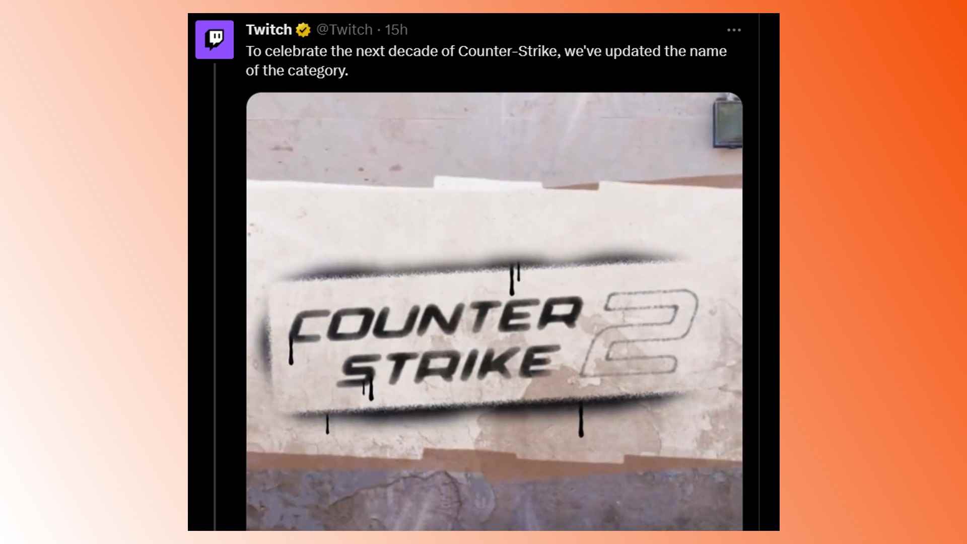 CSGO Twitch kaldırıldı: Twitch'ten Counter-Strike 2 ve CSGO'nun kaldırılmasıyla ilgili bir tweet