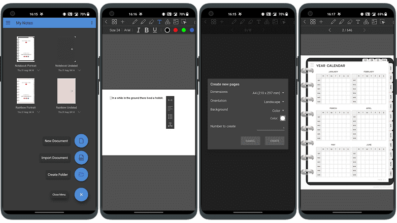 Penly uygulamasının ekran görüntüleri