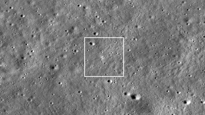 Chandrayaan-3: NASA yörünge aracı, Vikram iniş aracının Ay'a iniş yerinin görüntüsüne tıkladı