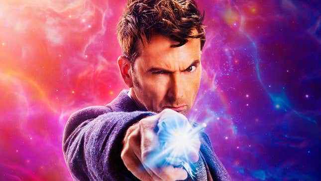 Doctor Who'nun tanıtım görselinde On Dördüncü Doktor rolünde David Tennant.