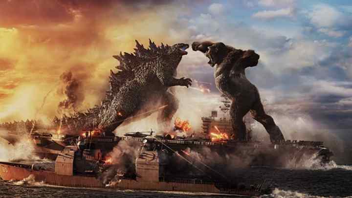 Godzilla ve Kong, Godzilla vs.'de bir gemide kavga ediyorlar.  Kong.