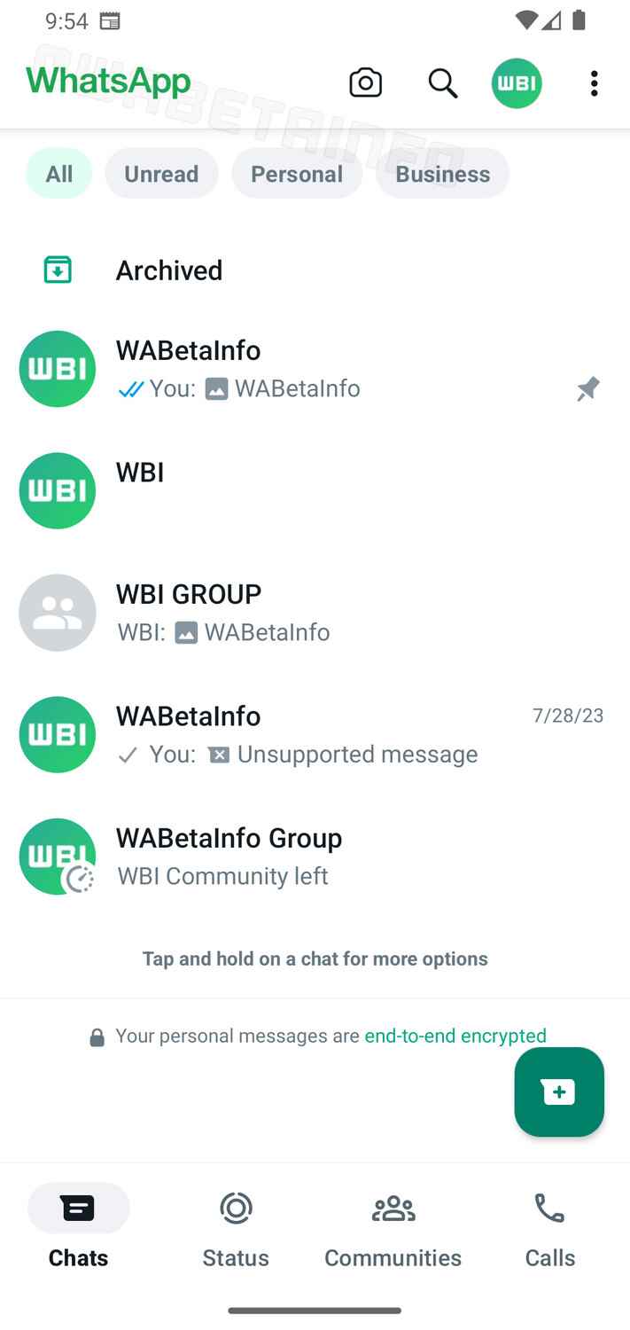 Image Credit–Wabetainfo - WhatsApp, değişen renkler ve sohbet filtreleriyle yeni bir arayüz tasarımı üzerinde çalışıyor