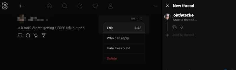 Threads, herkes için ücretsiz bir düzenleme düğmesinin yanı sıra sesli gönderiler ve yanıtlar sunuyor