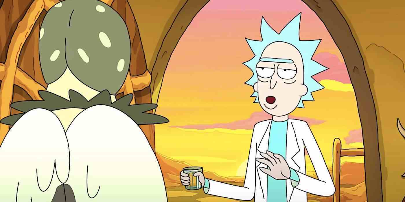 Rick, Rick and Morty'nin 7. sezon fragmanında Birdperson ile konuşuyor