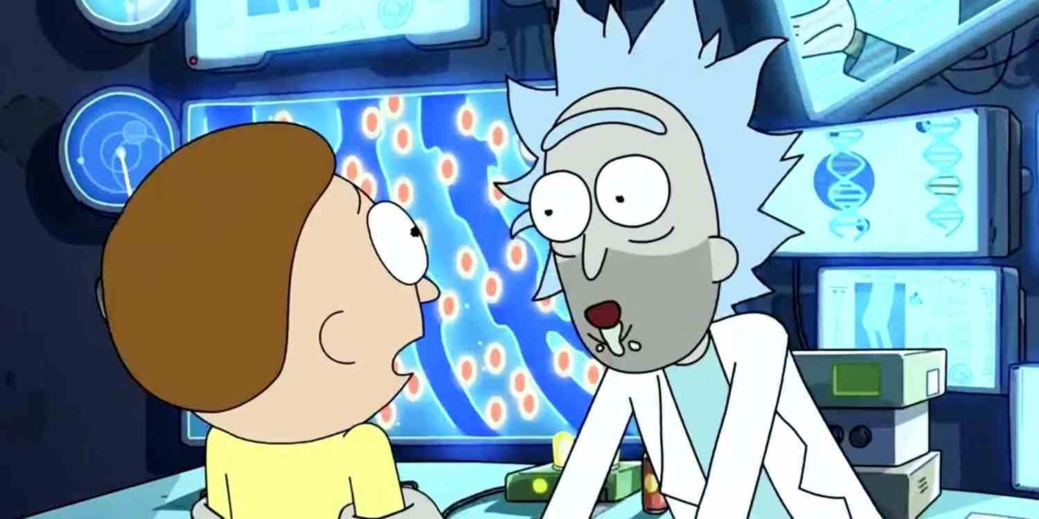 Sakallı Rick, Rick and Morty'de Morty ile konuşuyor