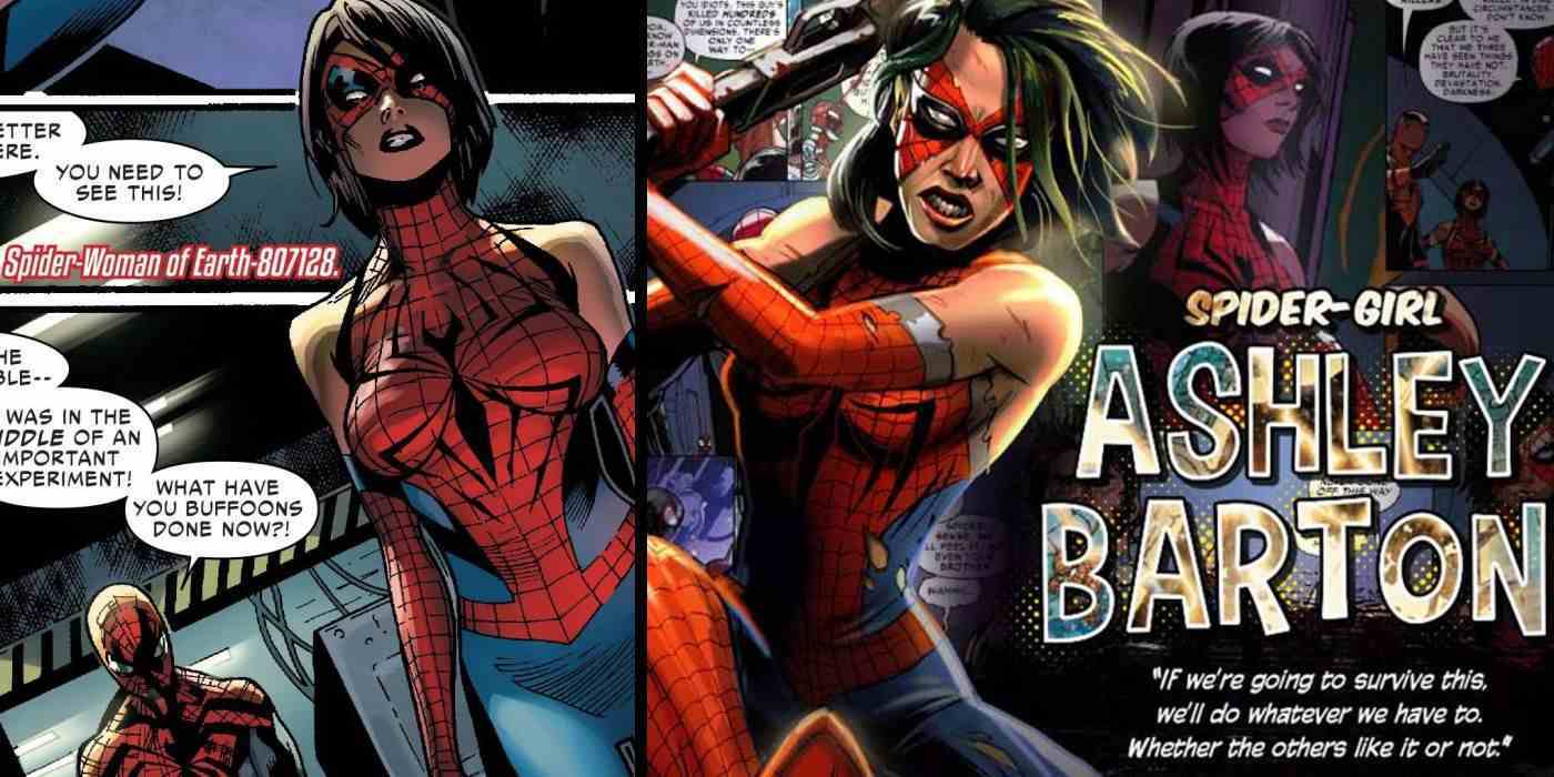 Marvel Multiverse'de Ashley Barton Örümcek Kadın ve Örümcek Kız