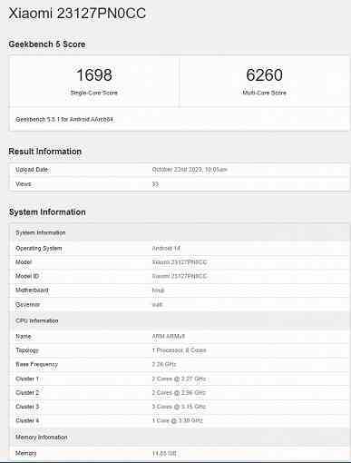 HyperOS için bu kadar.  Yeni işletim sistemini çalıştıran Xiaomi 14, Geekbench testinde Samsung Galaxy S24 Ultra'yı yendi