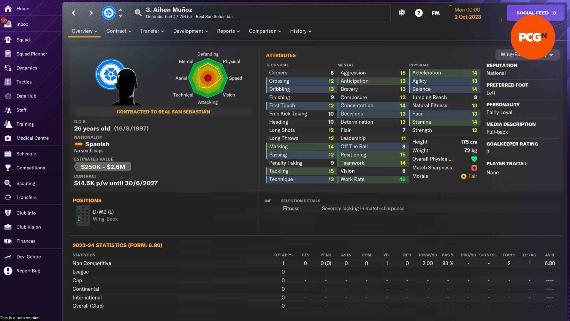 Football Manager 2024 indirimleri: Aihen Munoz