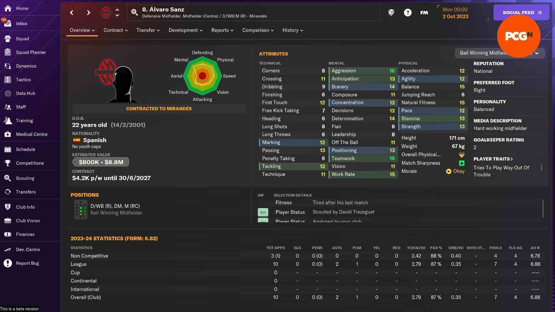 Football Manager 2024 indirimleri: Alvaro Sanz