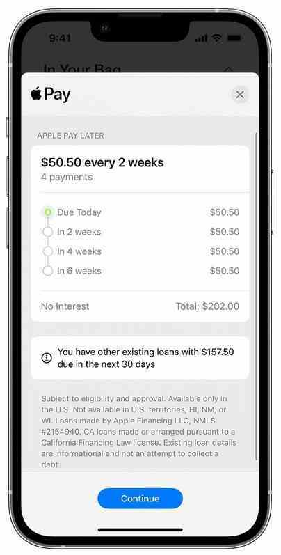 Apple Pay Later ödemeleri anlaşılması kolay bir formatta düzenlenmiştir - ABD'deki tüm iPhone, iPad kullanıcıları artık Apple'dan 6 hafta süreyle faizsiz olarak 1.000 $'a kadar borç alabilir