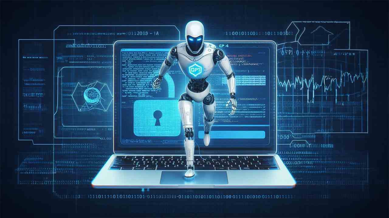 Bir bilgisayarı hackleyen GPT4 AI robotunun görüntüsü