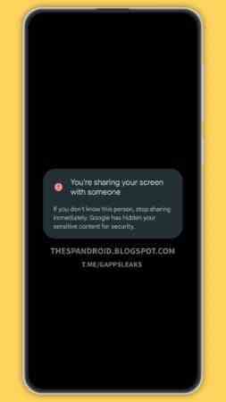 Kredi - TheSPAndroid - Google Mesajlar yakında ekran paylaşımı sırasında kendisinin görüntülenmesini engelleyebilir