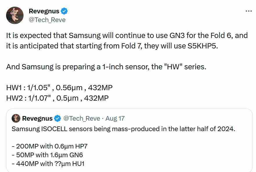 Tipster Revegnus, Samsung'un bir çift 432MP görüntü sensörünün yolda olduğunu söylüyor - Yakın gelecekte Galaxy S Ultra cep telefonunda 432MP kamera görebiliriz