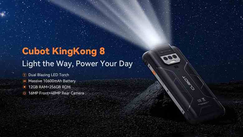 IP68 ve IP69K koruması, 10.600 mAh pil, Android 13 ve 48 MP kamerayla öldürülemez bir özerklik canavarı.  Cubot KingKong 8 tanıtıldı