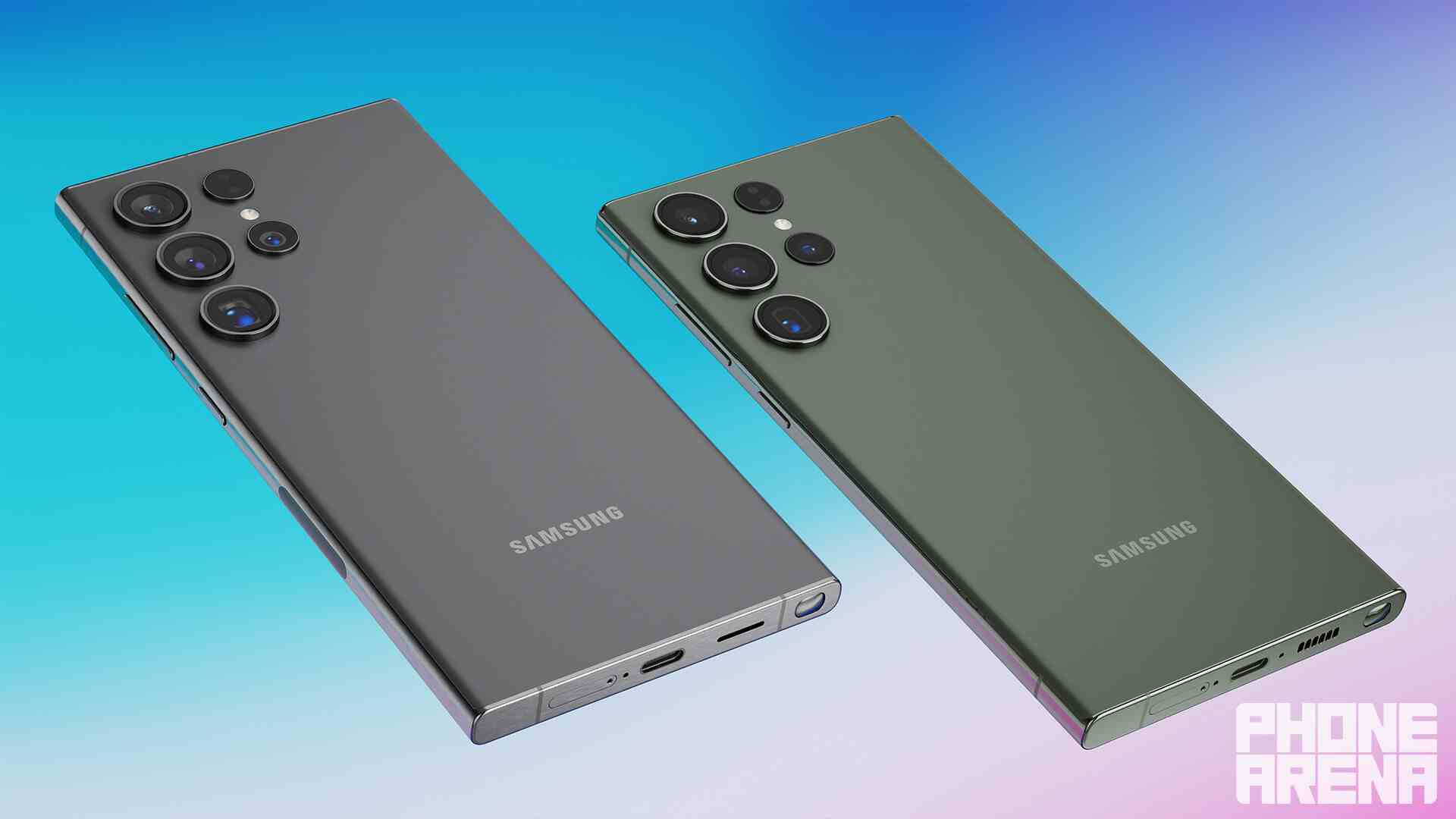 Solda Galaxy S24 Ultra, sağda Galaxy S23 Ultra.  - Söylentiler doğru çıkarsa Galaxy S24, S23'ün yanında böyle görünecek