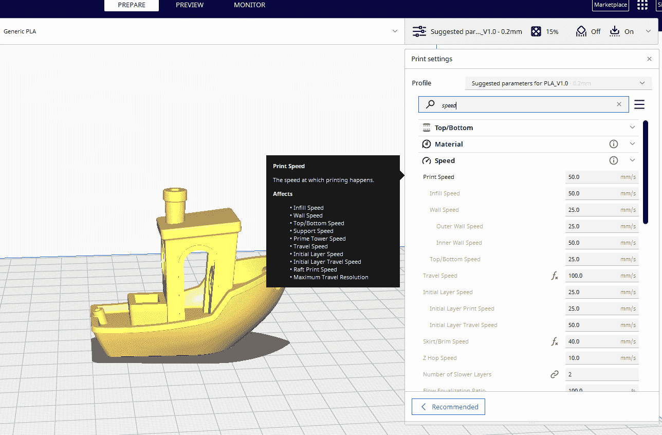 3D yazıcı katmanı kaydırma