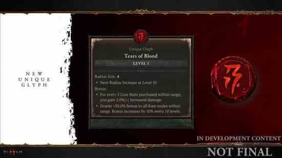 Diablo 4 Abattoir of Zir - Yeni oyun sonu içeriğiyle kazanılabilen yeni benzersiz glif Tears of Blood.