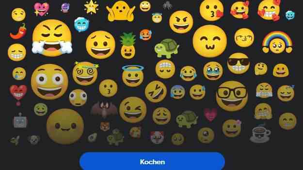 Emoji Mutfağı'nda iki emoji birleştirilebilir ve yeni bir emoji oluşturulabilir.