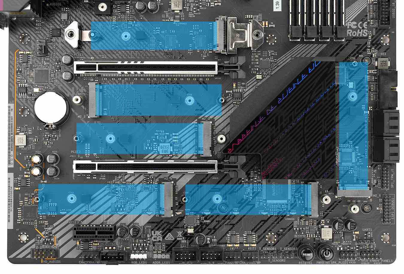 ASRock Z790 Nova WiFi'nin M.2 düzeni