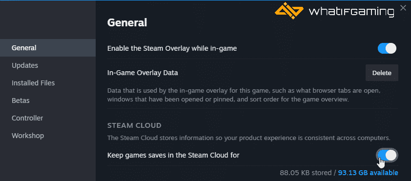 Steam Cloud'u etkinleştirin
