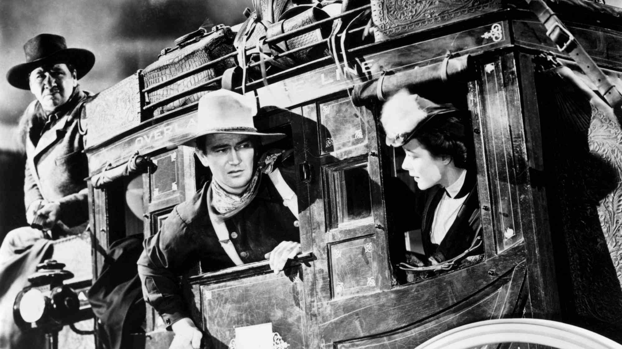 John Wayne ve Stagecoach'un kadrosu (1939)