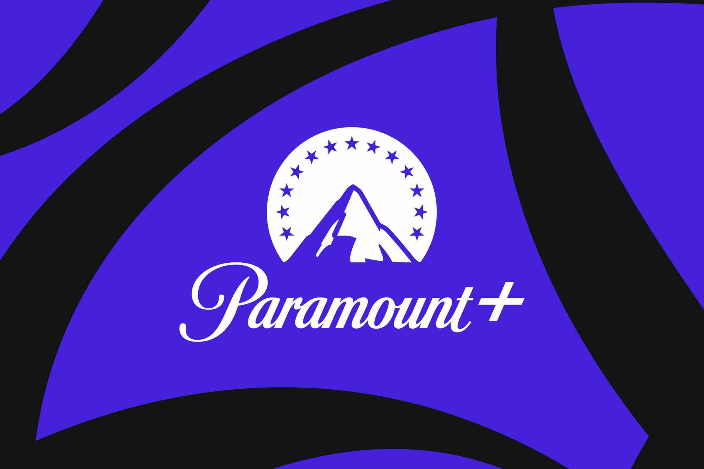 Mavi ve siyah zemin üzerine Paramount Plus logosu