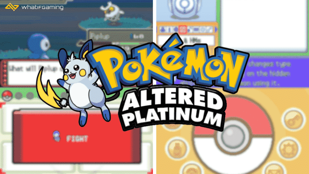 Pokemon Altered Platinum için kolajlanmış görüntüler.