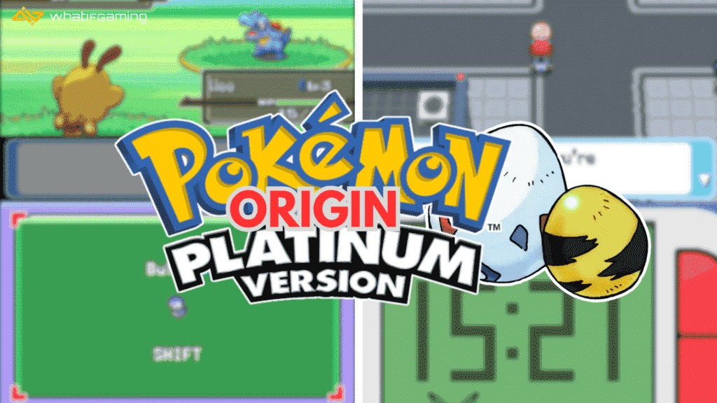 Pokemon Origin Platinum'un kolajlanmış görüntüleri.