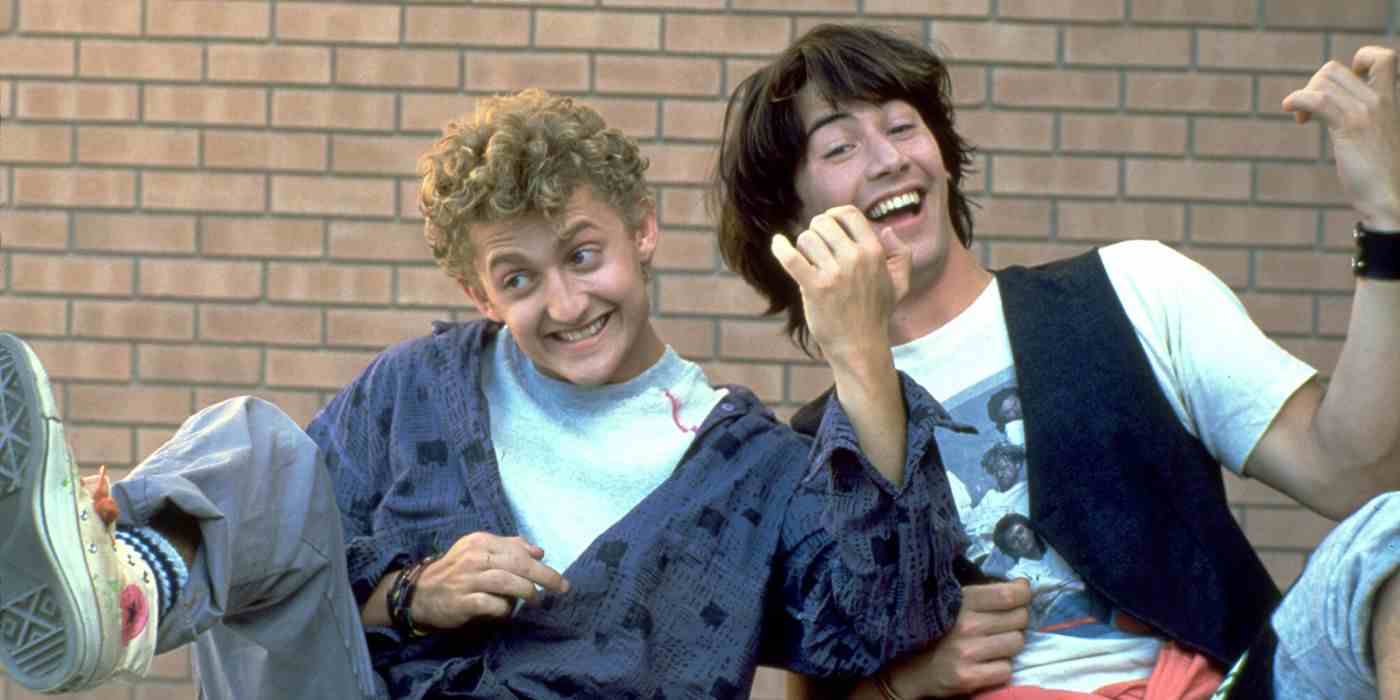 Bill ve Ted, Bill ve Ted'in Mükemmel Macerası'nda havalı gitar çalıyor.