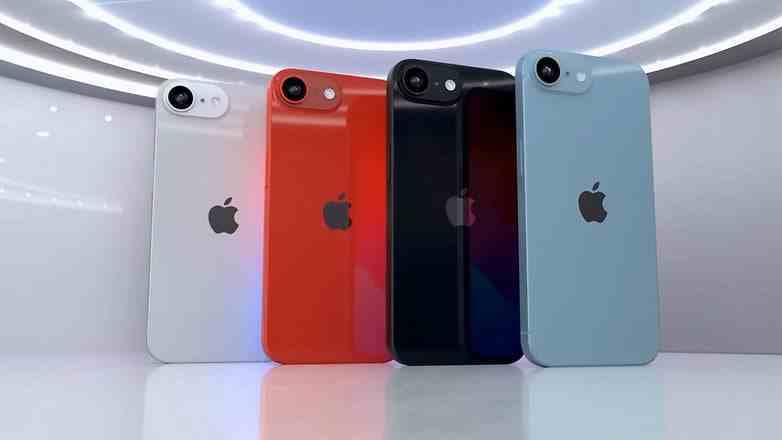 Apple iPhone SE 4'ün 4 renkli render görüntüsü