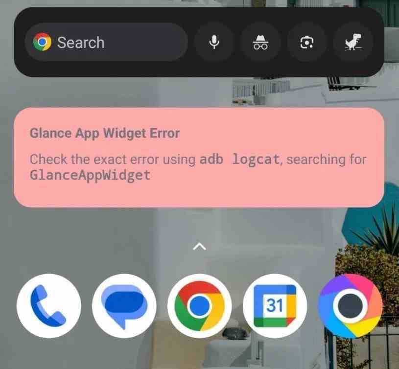 Ekran görüntüsü, Bir Bakışta Asistan widget'ını yüklemeye çalışan birçok Android kullanıcısının başına gelenleri gösterir.  Resim kredisi-Android Central - Bir Bakışta Asistan widget'ı çeşitli Android telefonlarda çöküyor