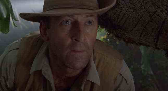 Jurassic Park'ta Muldoon rolünde Bob Peck 