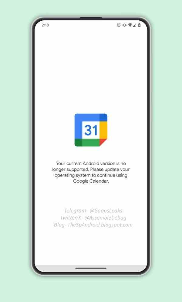Kaynak - TheSpAndroid - Google Takvim yakında Android Nougat 7.1 ve önceki sürümleri çalıştıran cihazlara yönelik desteği bırakacak