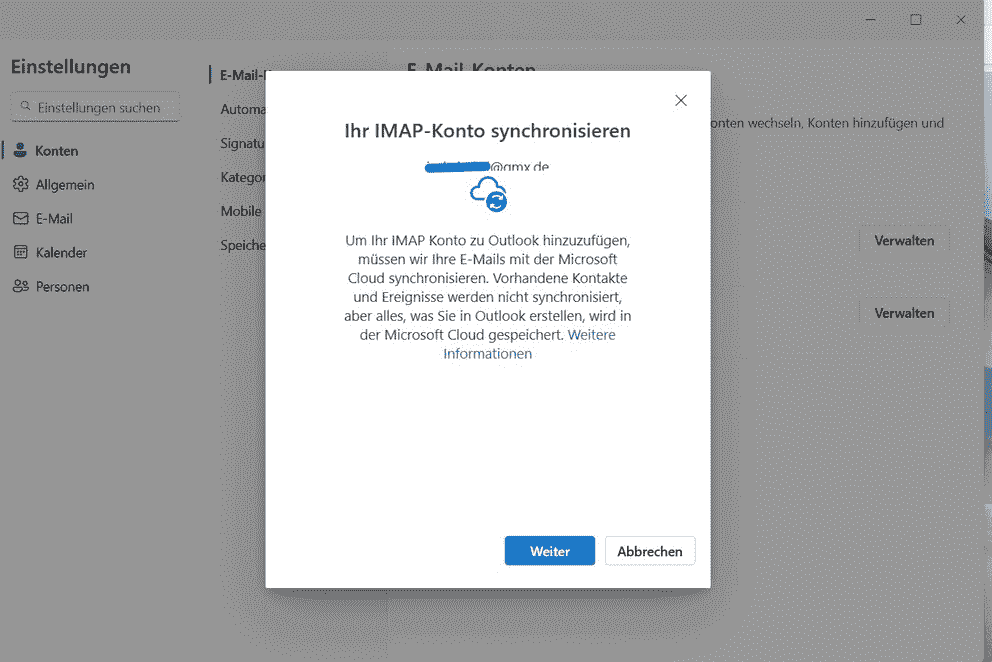 Outlook IMAP'ı