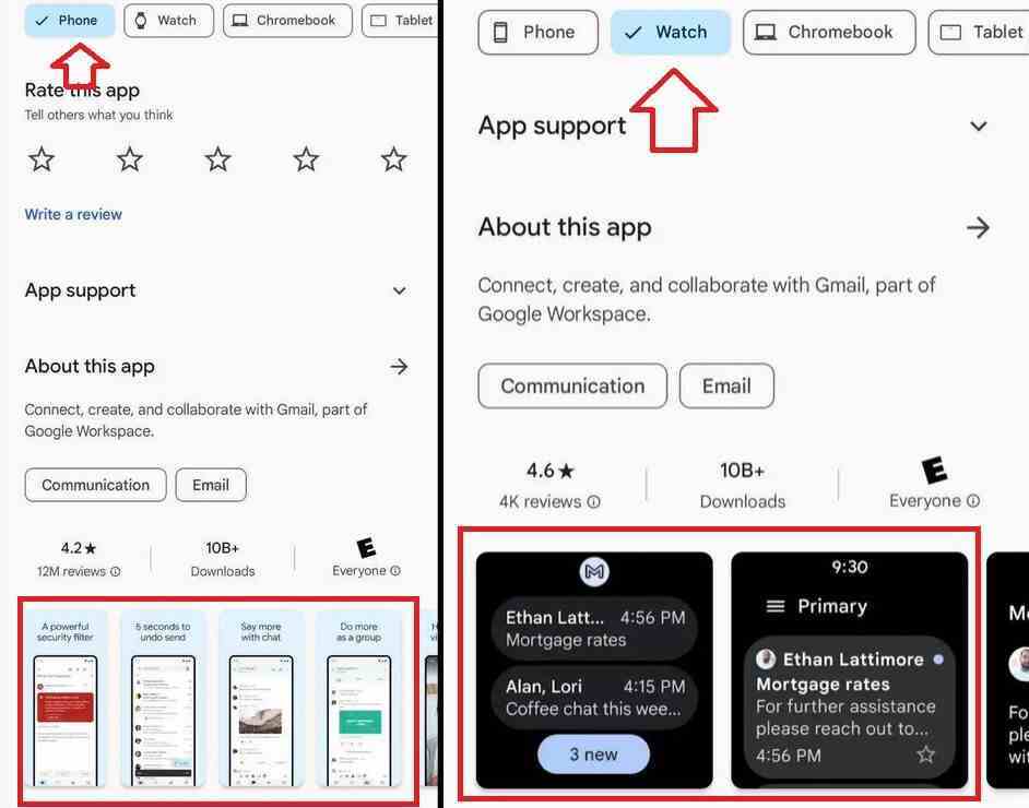 Yeni Play Store özelliği, bir form faktörü seçmenize ve böyle bir cihaza yüklenen bir uygulamanın nasıl görüneceğini görmenize olanak tanır - Harika yeni Play Store özelliği, bir Android uygulamasının farklı cihazlarda nasıl görüneceğini gösterir