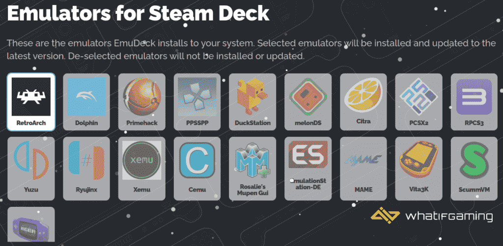 Steam Deck için Emülatörler