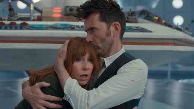 Doctor Who, David Tennant ve Catherine Tate Kelimenin Tam anlamıyla Her Şeydir başlıklı makale için resim