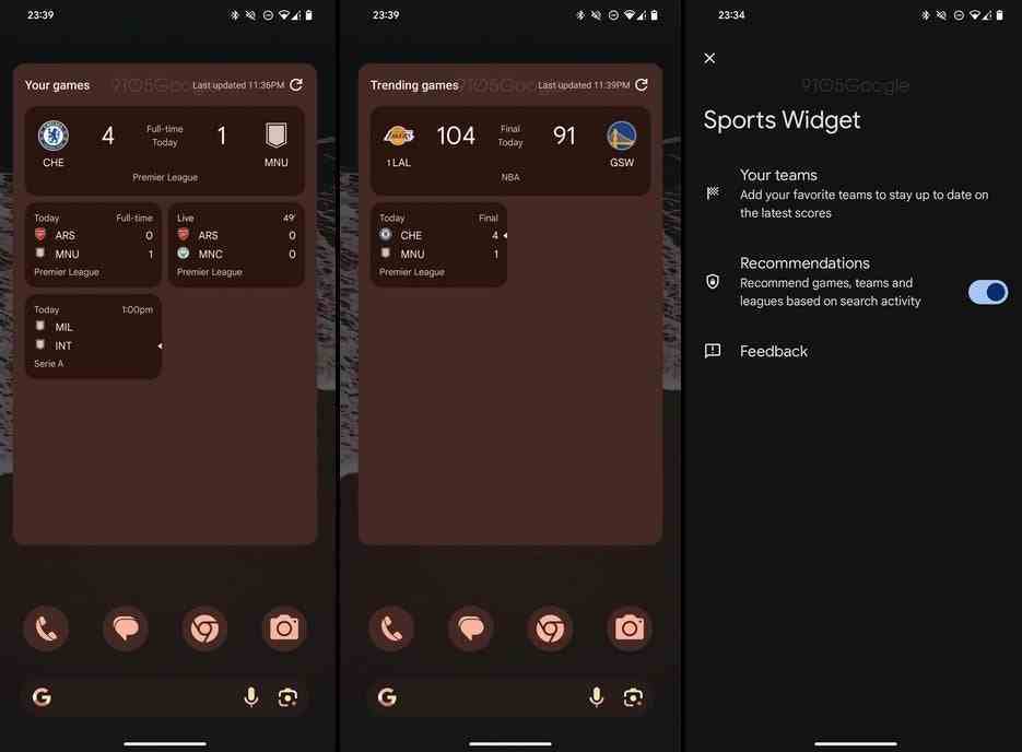 Spor widget'ı ilgilendiğiniz takımları takip etmenize olanak tanır - Gizli kod, spor tutkunlarının yakında Android ana ekranları için yeni ve harika bir widget alacağını ortaya koyuyor