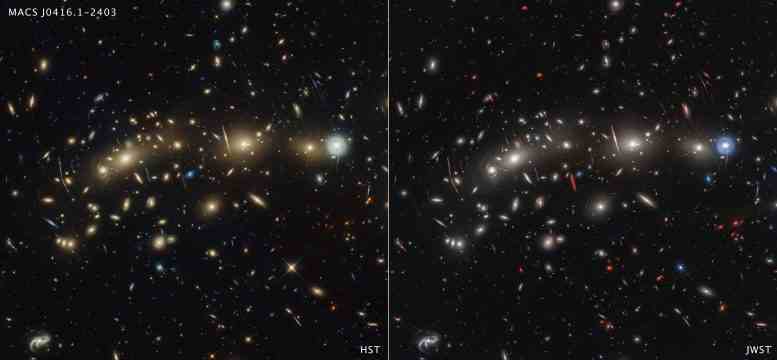 MACS 0416 (Hubble ve Webb Karşılaştırıldı)