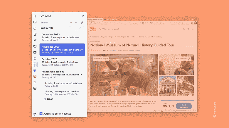 Alternatif tarayıcı Vivaldi'nin büyük bir güncellemesi var - oturum paneli, tam geçmiş senkronizasyonu ve çok daha fazlası